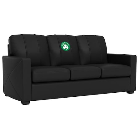 Dreamseat Silver Sofa with Boston Celtics Secondary Logo XZ7759001SOCDBK-PSNBA30010